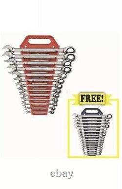 GearWrench 9416D 16 Pc Metric & 13 Pc SAE Ratcheting Wrench Set Promo Bundle