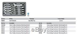 GearWrench 9520 10 Piece Metric Stubby Combination Ratcheting Wrench Set