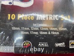 GearWrench 9550 10 Piece Stubby Flex Combination Metric Ratcheting Wrench Set