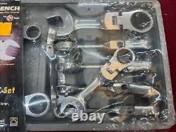 GearWrench 9550 10 Piece Stubby Flex Combination Metric Ratcheting Wrench Set