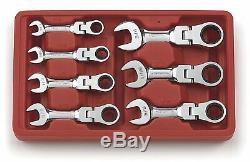 GearWrench 9570 SAE Stubby Flex Combination Ratcheting Wrench Pack of 7