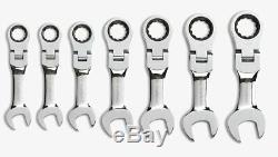 GearWrench 9570 SAE Stubby Flex Combination Ratcheting Wrench Pack of 7