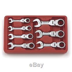 GearWrench 9570 Standard SAE Stubby Flex Head Combination Ratcheting Wrench Set