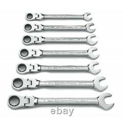 GearWrench 9900D 7pc 12 Point Flex Head Ratcheting Combination Metric Wrench Set