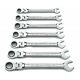 Gearwrench 9900d 7pc 12 Point Flex Head Ratcheting Combination Metric Wrench Set