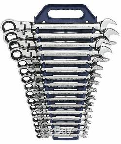 GearWrench 9902 16pc Metric Flex-Head Combo Ratcheting Wrench Set