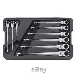 GearWrench 9 Piece X-Beam Flex Combination Ratcheting Wrench Set SAE 85298