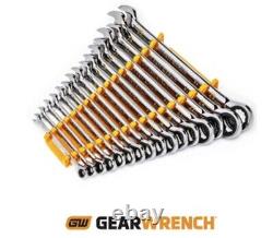 GearWrench KD 86928 16-Pc 90T 12 Pt Metric Combination Ratcheting Wrench Set