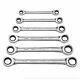 Gearwrench Metric Double Box End Ratcheting Wrench Tool Set 6 Piece Wrenches Kit