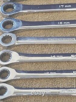 GearWrench Ratcheting Ratchet Wrench Set Metric 19mm to 8mm Box End