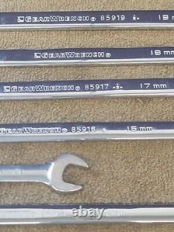 GearWrench Ratcheting Ratchet Wrench Set Metric 19mm to 8mm Box End