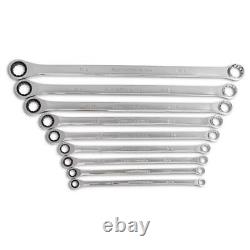 GearWrench SAE Extra Long Pattern Gear Box Ratcheting Wrench Tool Set 9 Piece