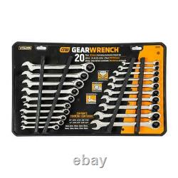 GearWrench SAE/Metric Combination Ratcheting Wrench Set (20-Piece)