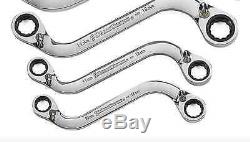 GearWrench S Shaped Reversible Double Box Ratcheting Wrench Set 5 Wrenches Tool