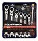 Gearwrench Wrench Set Ratcheting Combination 12 Point Metric Flex Head 7 Piece
