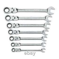 GearWrench Wrench Set Ratcheting Combination SAE Flexible Head Hand Tool 7 Piece