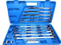 Gear Ratchet Wrench Set 10pc Extra Long Double Ended Single By US Pro 3224