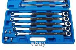 Gear Ratchet Wrench Set 10pc Extra Long Double Ended Single By US Pro 3224