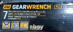 Gear Wrench 86452. 7 Piece 120XP SAE Combination Ratcheting Wrench Set