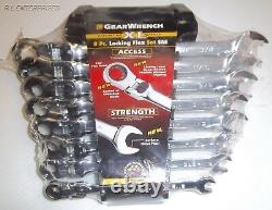 Gear Wrench 8 PC. XL Locking Flex Ratcheting Wrench Set SAE # 85798