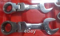 Gear Wrench 9570 7 Pc SAE Flexible Ratcheting Stubby Wrench Set KD9570