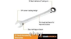 Gearwrench 13 Piece 12 Point Ratcheting Combination Wrench Set Sae 9312