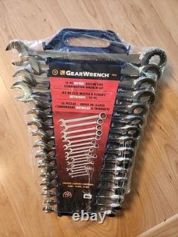 Gearwrench 16 Piece 12 Point Ratcheting Combination Metric Wrench Set 9416 New