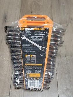 Gearwrench 16pc Metric Ratcheting Combo Wrench set 8-25mm withRack #9416