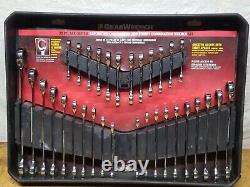 Gearwrench 32 Pc SAE/Metric Ratcheting Combination Wrench Sets Withstubby Wrenches