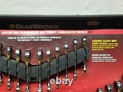Gearwrench 32 Pc SAE/Metric Ratcheting Combination Wrench Sets Withstubby Wrenches