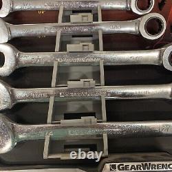 Gearwrench 44001 SAE 72-Tooth Combination Ratcheting Wrench Tool Set (8-Piece)