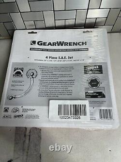 Gearwrench 4 Pc Sae Half Moon Reversible Double Box Ratcheting Wrench Set