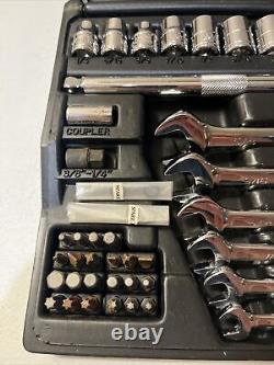 Gearwrench 51 pc set with hard case SAE 6 Ratcheting Wrenches 17 Sockets +++