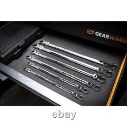 Gearwrench 6 Pc 90-Tooth 12 Point Metric Double Flex Ratcheting Wrench Set 86830