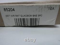 Gearwrench 85204 3pc Quadbox Ratcheting Wrench Set
