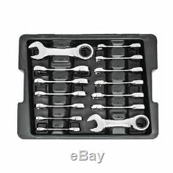 Gearwrench 85206 14PC Ratcheting Combination Stubby Wrench Set