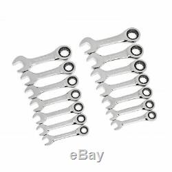 Gearwrench 85206 14PC Ratcheting Combination Stubby Wrench Set