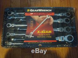 Gearwrench 85298 9 Pc SAE X-Beam Flex Head Ratcheting Combination Wrench Set