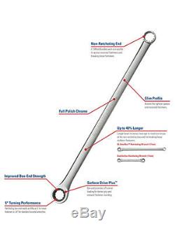 Gearwrench #85989, 17 pc Metric XL Double Boxed End Ratcheting Wrenches 8-25MM