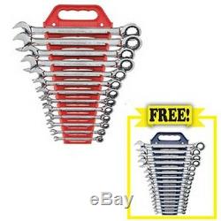 Gearwrench 9416D 16 Pc. Metric Combination Ratcheting Set withFREE 13 Pc. SAE Set