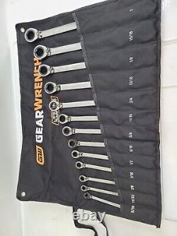 Gearwrench 9509RN 13 Piece Reversible Ratcheting Combination Wrench Set SAE