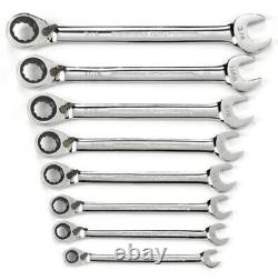 Gearwrench 9533N 8 Pc. 12 Point Reversible Ratcheting Combination Sae Wrench Set