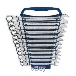 Gearwrench 9901 Metric Flex-Head Combination Ratcheting Wrench Set 12pc