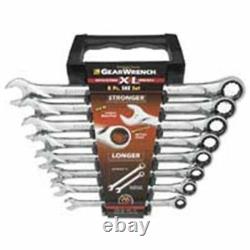Gearwrench EHT85198 8 Piece Sae Xl Combination Ratcheting Gearwrench Set