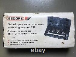Gedore 7R -005 Combination Ratchet Ring Spanner Set Boxed