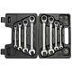 Gedore Red R07203012 Ratchet Combination Spanner Set 8-19mm With Adaptors