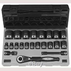Grey Pneumatic 82622 1/2 Dr. 22pc Fractional Duo-Socket Set 6 Pt