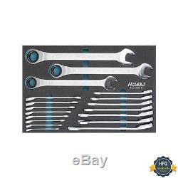 HAZET 163-366/18 Ratcheting combination wrench set, 18pcs