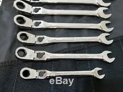 HTF Craftsman USA Locking Flex Head Ratcheting Wrench Set SAE 5/16 3/4 KZ