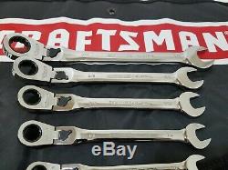 HTF Craftsman USA Locking Flex Head Ratcheting Wrench Set SAE 5/16 3/4 KZ